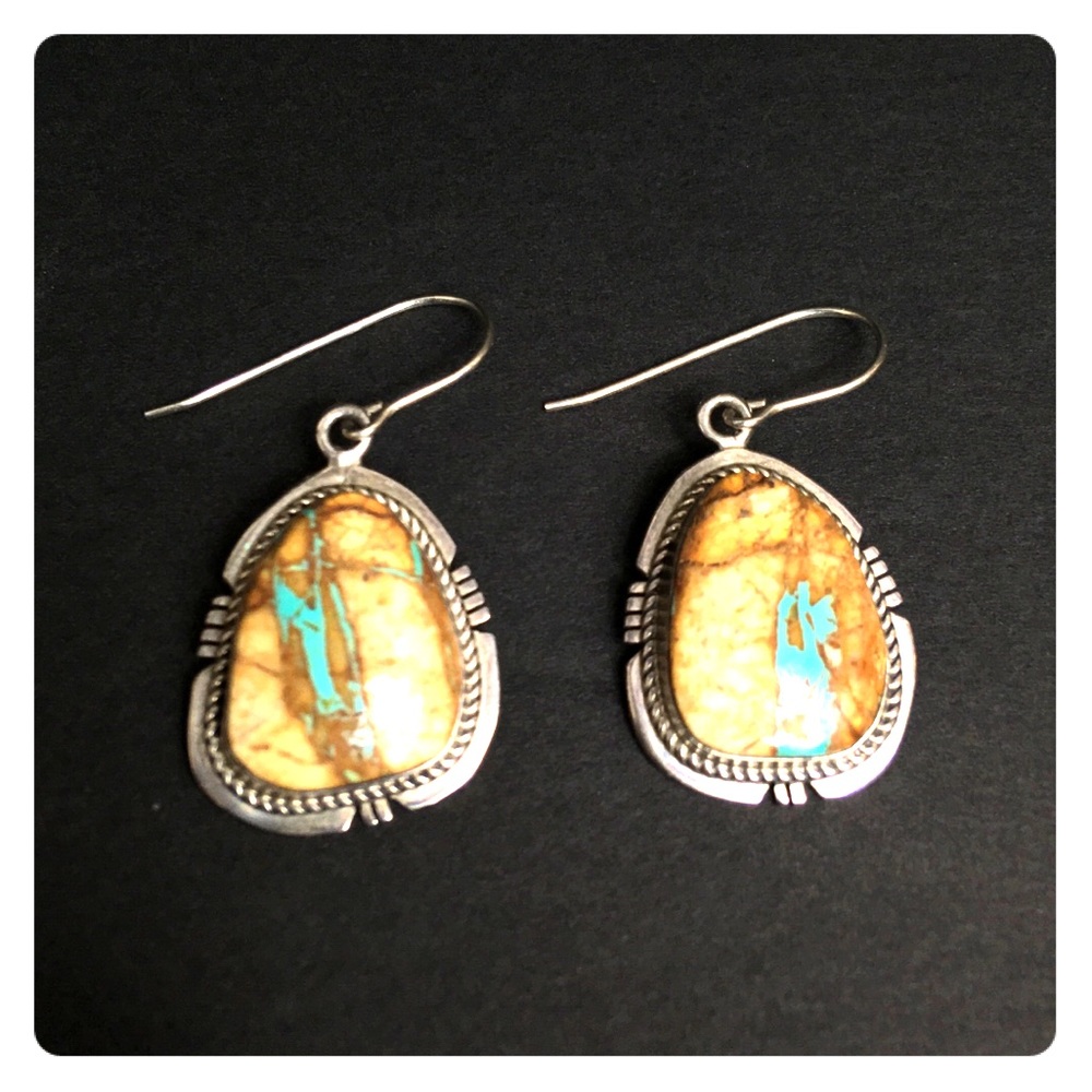 Sterling Native American Boulder Turquoise